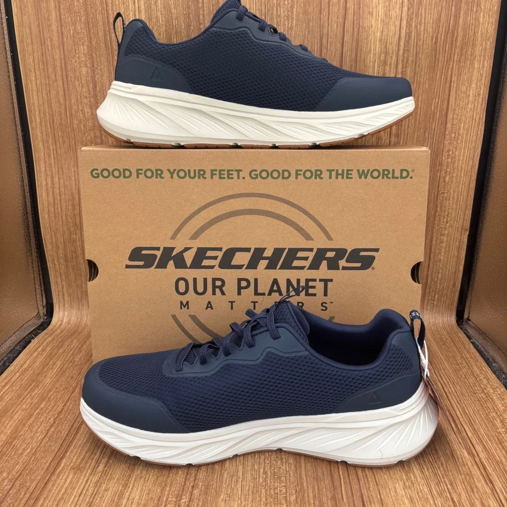 Skechers‎ Edgeride Rekze Mens Size 12 Navy New Extra Wide Fit Sneakers 232835WW